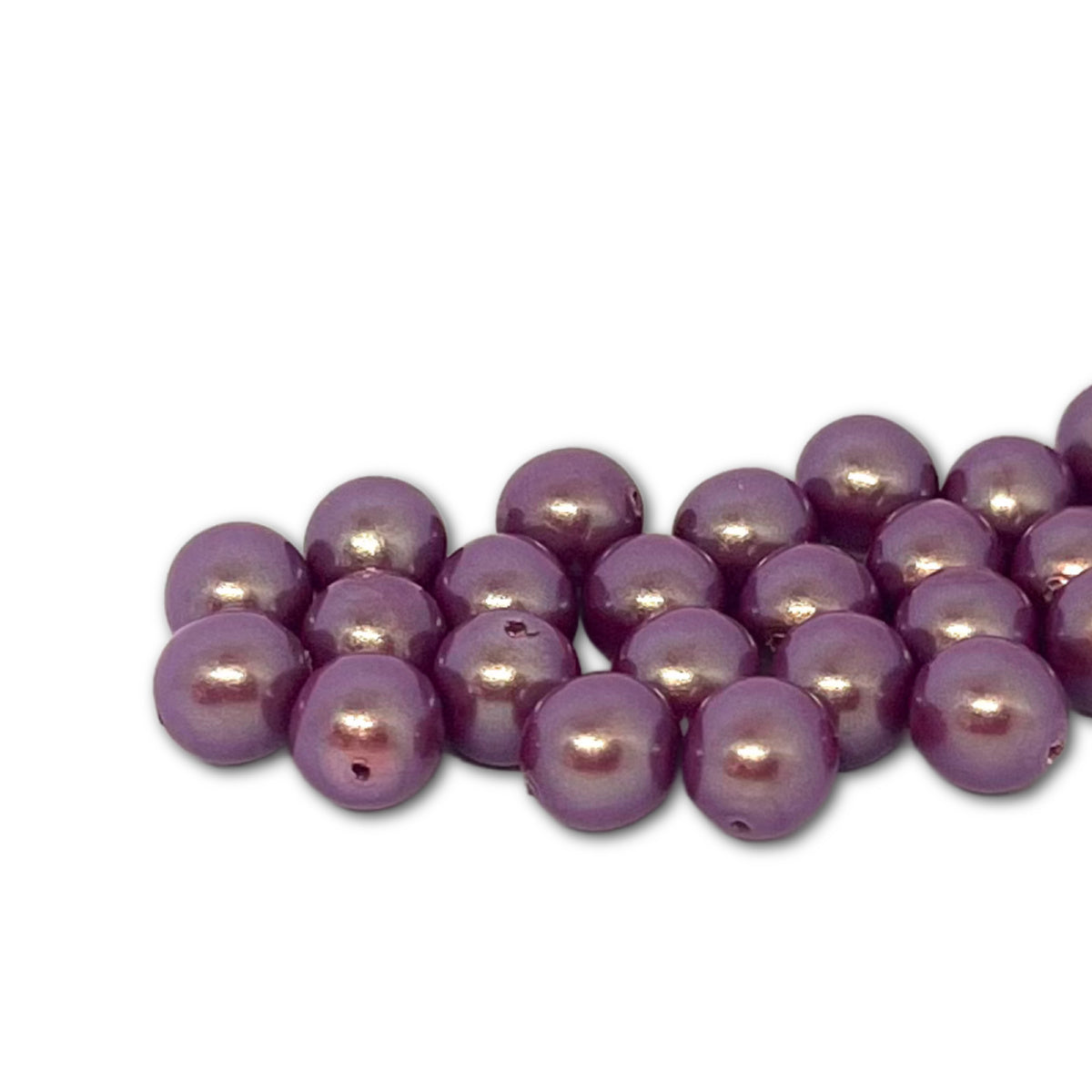 8mm Czech Round Glass Pearl Pack of 25 – 30016 – Grape Satin