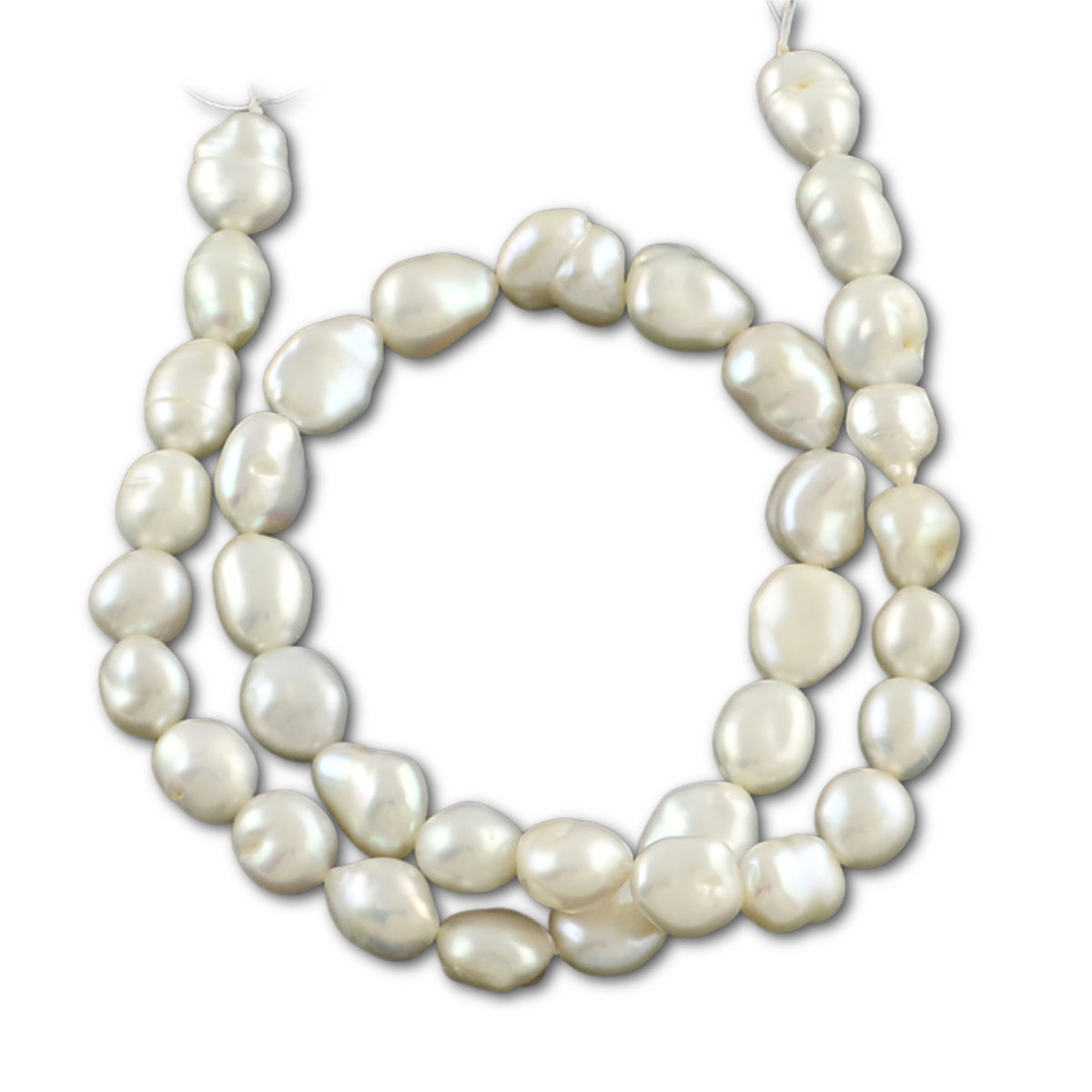 9-10mm Nugget Pearl Strand – Cream - Approx 34 Pearls