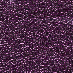 11/0 – Miyuki Delica - 5g Bag – Nickel Plated Dyed Dark Fuchsia – DB0463