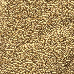 10/0 - Miyuki Delica - 5g Bag - 24k Matte Metallic Bright Gold - DBM0331