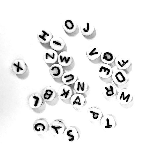 Czech Glass Alphabet Beads -  Full Set A-Z -  Great as stitch markers!