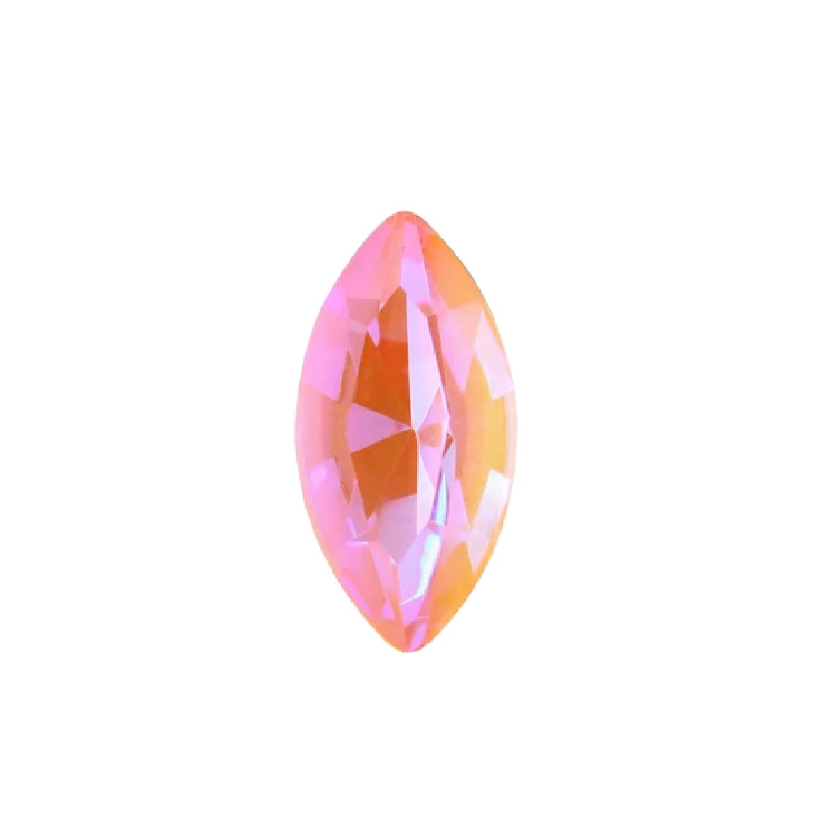 15x7mm Aurora Crystal Navette Stones - Pack of 6 - Peach Delite