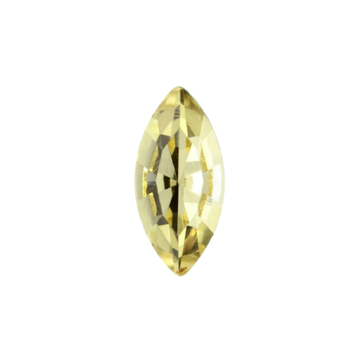 15x7mm Aurora Crystal Navette Stones - Pack of 6 - Jonquil