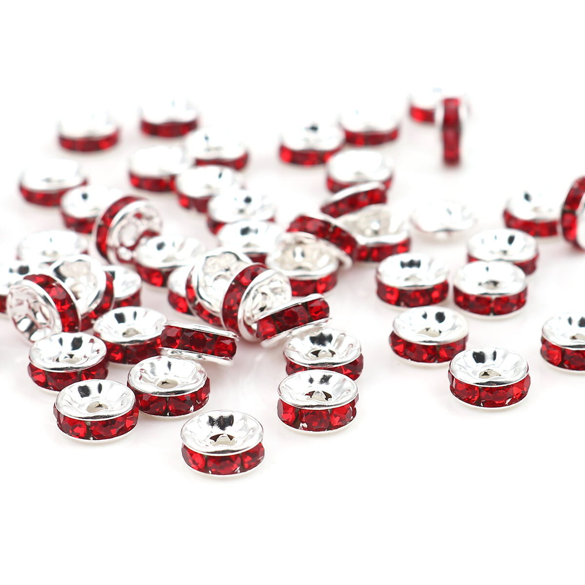 6mm Siam Crystal Rondelle – Pack of 20