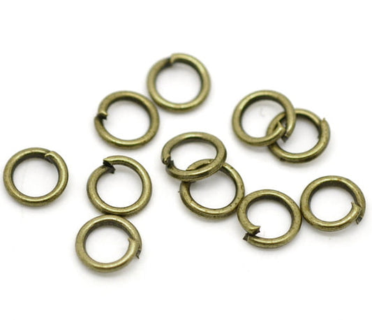 Antique Brass - 4mm Open Jump Rings – Bag of 30