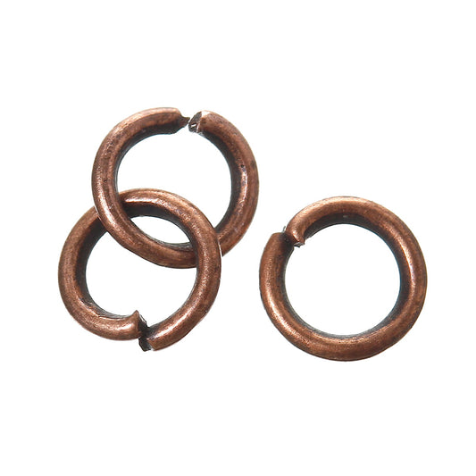 Antique Copper - 6mm Open Jump Rings – Bag of 30