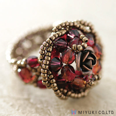 Miyuki Rote Rose Ring Kit