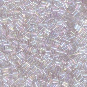 3mm Miyuki Bugle Beads (Size #1) – 7g Bag – Crystal AB - 250