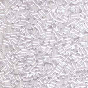 3mm Miyuki Bugle Beads (Size #1) - 7g Bag - White Ceylon - 528