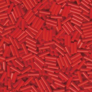6mm Miyuki Bugle Beads 10g – Opaque Red - 408