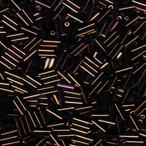 6mm Miyuki Bugle Beads 10g – Metallic Brown Iris - 458