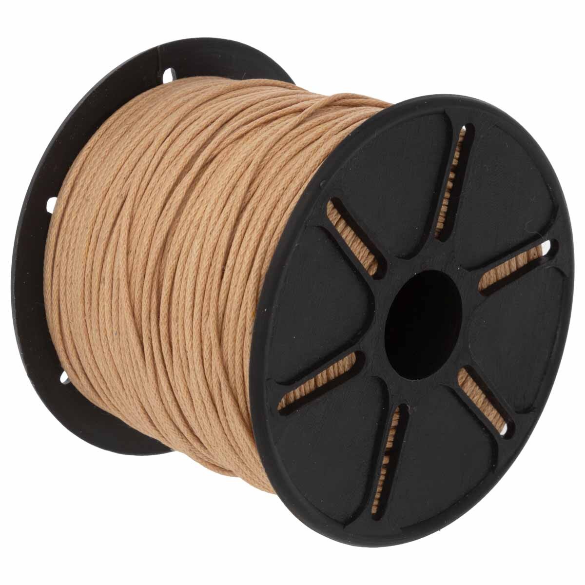 Natural 1mm Waxed Cotton Cord – 100 Meter Spool