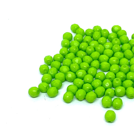 3mm Czech Fire Polish – 02010-35275 Intensive Lime x 100