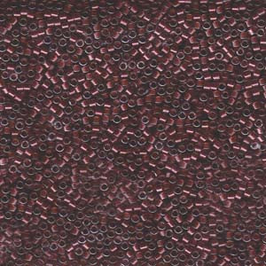 11/0 – Miyuki Delica - 5g Bag – Copper Pearl Lined Transparent Dk Cranberry – DB1705