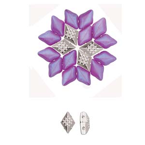 Adamas - GemDuo Bead Substitute - Antique Silver Plated - Pack of 2