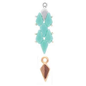 Ambeli - Kite Bead Ending - Rose Gold Plated - Pack of 2