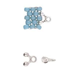 Alona - 8/0 Seed Bead Ending - Silver Plated - Pack of 2