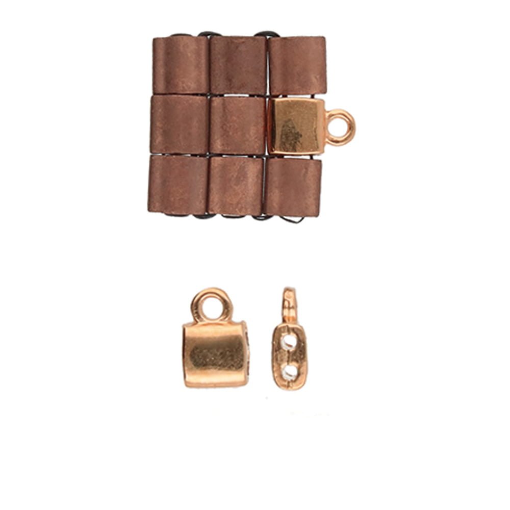 Piperi - Tila Bead Ending - Rose Gold Plated - Pack of 2
