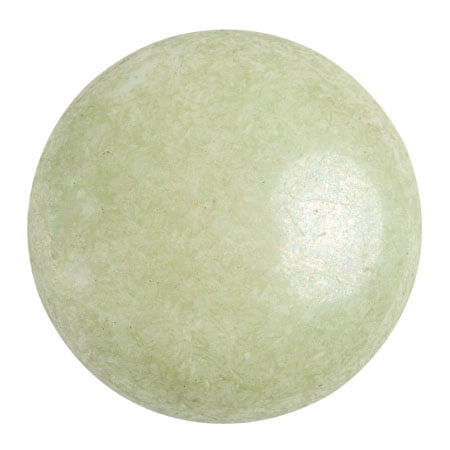 Czech Glass Cabochon 25mm – Opaque Light Green Ceramic Look