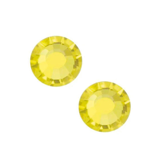 Preciosa SS34 Flat Back Crystal 7.2mm - Pack of 2 - Citrine