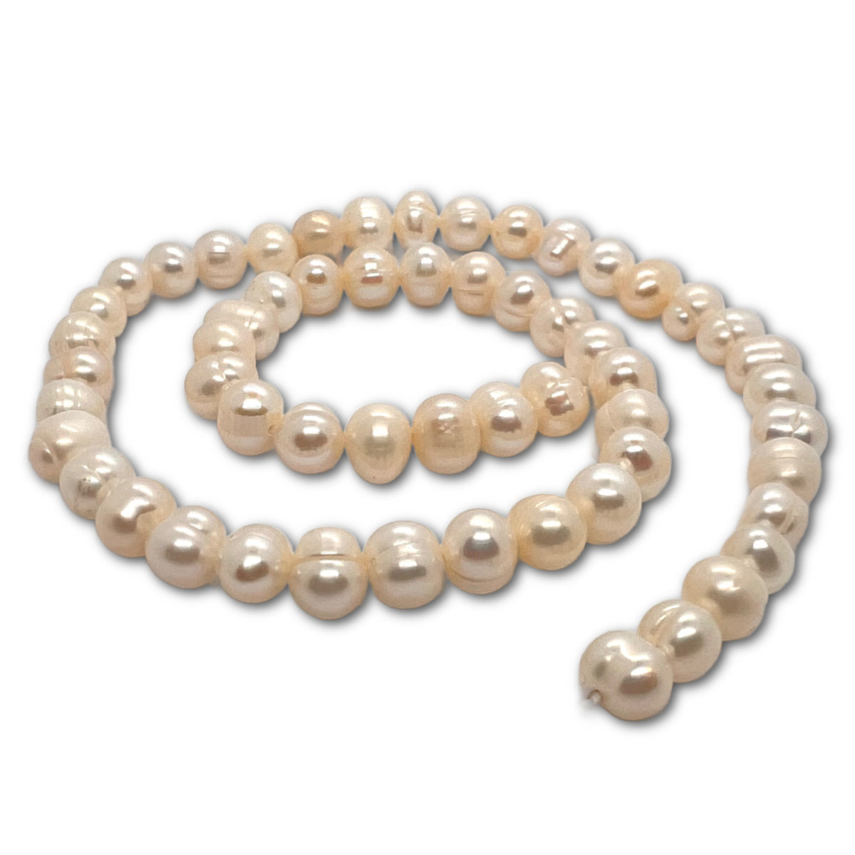 6-7mm - Natural Potato Pearl Strand - Approx 55 Pearls