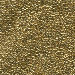 11/0 – Miyuki Delica – 3g Bag - 24k Light Gold Plated – DB0034