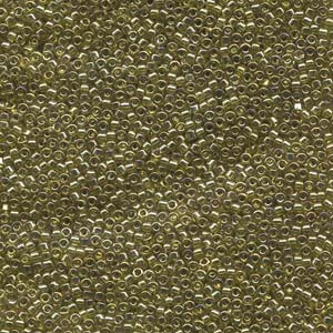 11/0 – Miyuki Delica - 5g Bag – Transparent Golden Olive Luster – DB0124