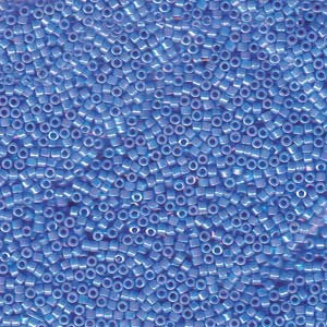 11/0 – Miyuki Delica - 5g Bag – Opaque Cyan Blue AB – DB1578