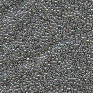 11/0 – Miyuki Delica - 5g Bag – Opaque Grey AB – DB0168