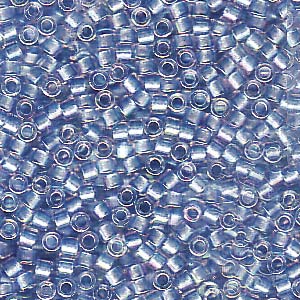 11/0 – Miyuki Delica - 5g – Sparkle Sky Blue Lined Crystal AB – DB1762