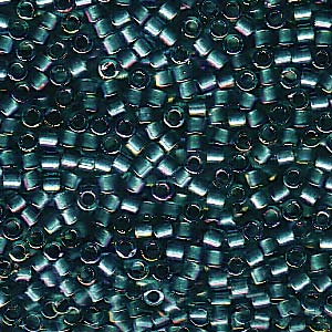 11/0 – Miyuki Delica - 5g Bag - Sparkle Aqua Green Lined Teal AB – DB1769