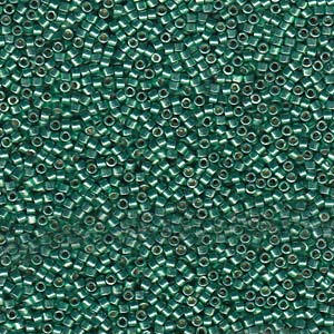 11/0 – Miyuki Delica - 5g Bag – Duracoat Galvanised Dark Mint Green – DB1844