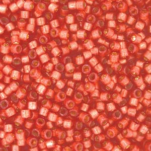 11/0 – Miyuki Delica - 5g Bag – Duracoat Silver Lined S/F Watermelon – DB2173