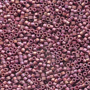 11/0 – Miyuki Delica - 5g Bag – Frost Opaque Glazed Rainbow Dark Red – DB2308