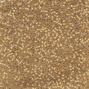 11/0 – Miyuki Delica - 5g Bag – 24k Gold Lined Opal – DB0230