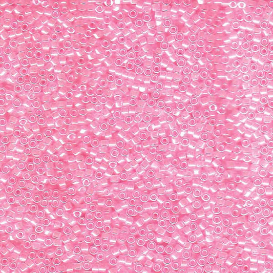11/0 – Miyuki Delica - 5g Bag - Lined Crystal Medium Pink – DB0245