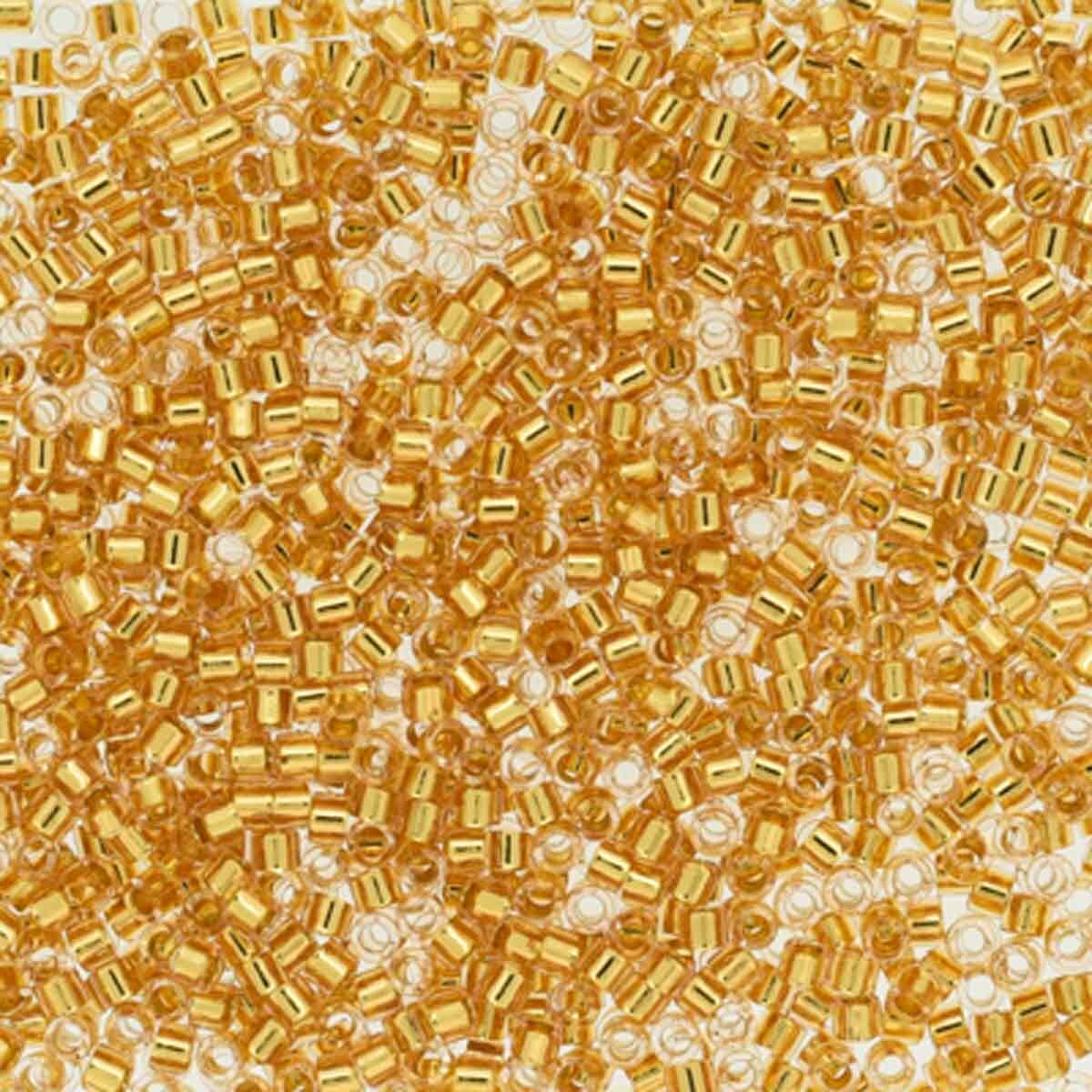 11/0 – Miyuki Delica - 5g Bag - 24k Gold Lined Crystal – DB2521