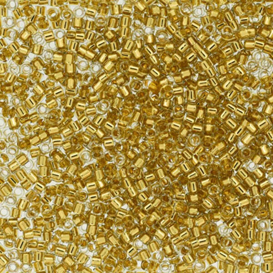 11/0 – Miyuki Delica - 5g Bag - 24k Gold Lined Yellow – DB2525
