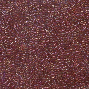 11/0 – Miyuki Delica - 5g Bag – Lined Amber Vermillion – DB0282