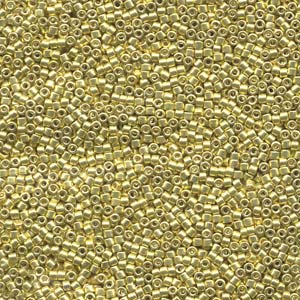 11/0 – Miyuki Delica - 5g Bag – Galvanized Yellow Dyed – DB0412