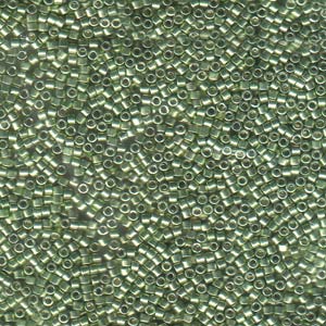 11/0 – Miyuki Delica - 5g Bag – Galvanized Light Green Dyed – DB0413