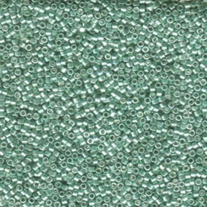 11/0 – Miyuki Delica - 5g Bag – Galvanized Green Dyed – DB0414