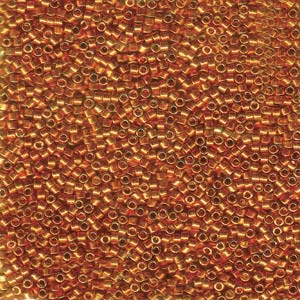 11/0 – Miyuki Delica - 5g Bag – Galvanized Tangerine Dyed – DB0421
