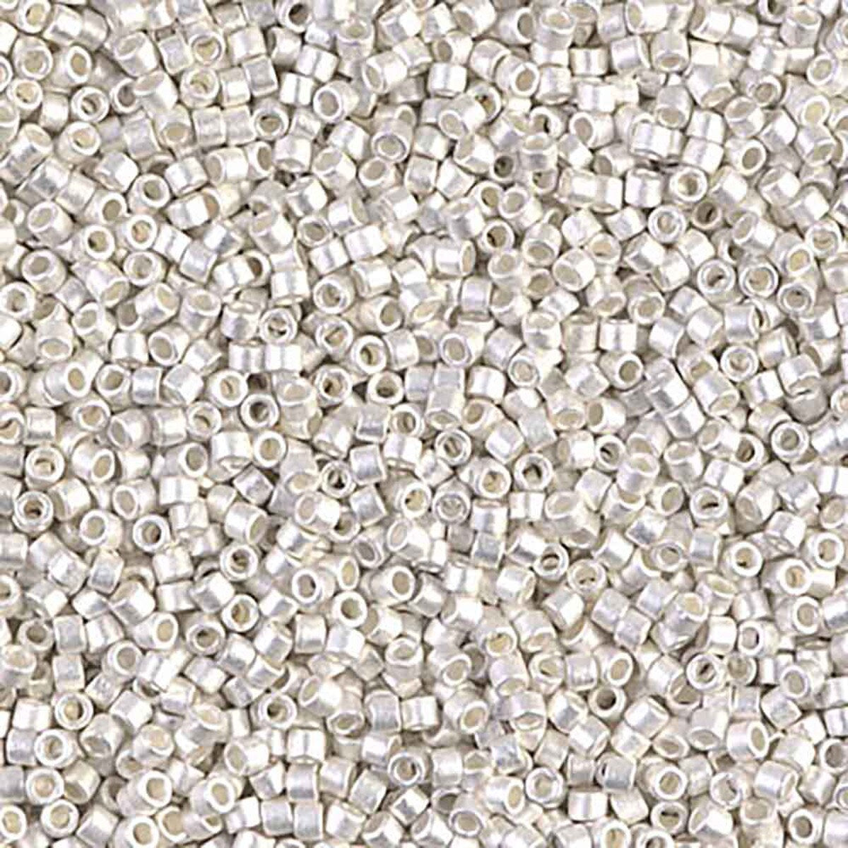 11/0 – Miyuki Delica - 5g Bag - Frosted Silver Plate – DB0551F