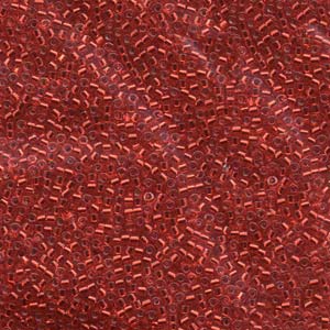 10/0 – Miyuki Delica - 5g Bag – Silver Lined Red Dyed – DBM0602