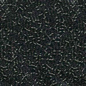 11/0 – Miyuki Delica - 5g Bag – Silver Lined Dark Olive – DB0606