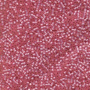 10/0 – Miyuki Delica - 5g Bag – Silver Lined Pink Alabaster Dyed – DBM0625