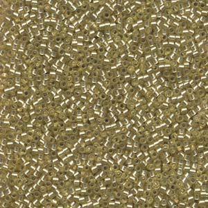 11/0 – Miyuki Delica - 5g Bag – Semi Mat Silver Lined Jonquil Dyed – DB0686