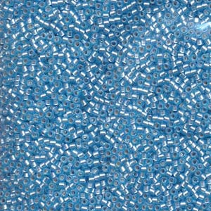 11/0 – Miyuki Delica - 5g Bag – Semi Mat Silver Lined Sky Dyed Blue – DB0692