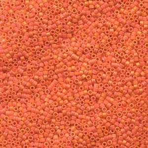 10/0 - Miyuki Delica - 5g Bag - Matte Op Orange AB - DBM0872